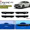 Honda Civic FC 2017  2021 Key Less Model Car Door Handle Cover Glossy Black 8pcs 4Door With 3M Tape