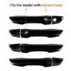 Honda Civic FC 2017  2021 Key Less Model Car Door Handle Cover Glossy Black 8pcs 4Door With 3M Tape