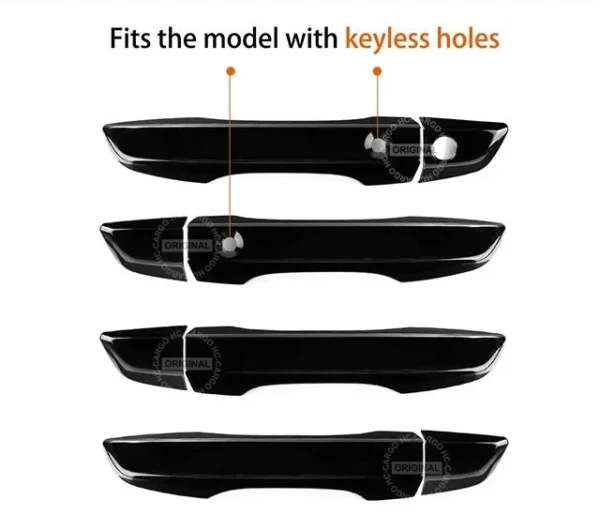 Honda Civic FC 2017  2021 Key Less Model Car Door Handle Cover Glossy Black 8pcs 4Door With 3M Tape
