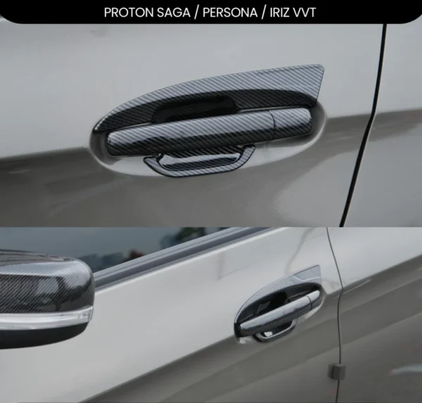 PROTON SAGA PERSONA IRIZ VVT 20162024 FORGED CARBON CHROME car door handle cover accessories