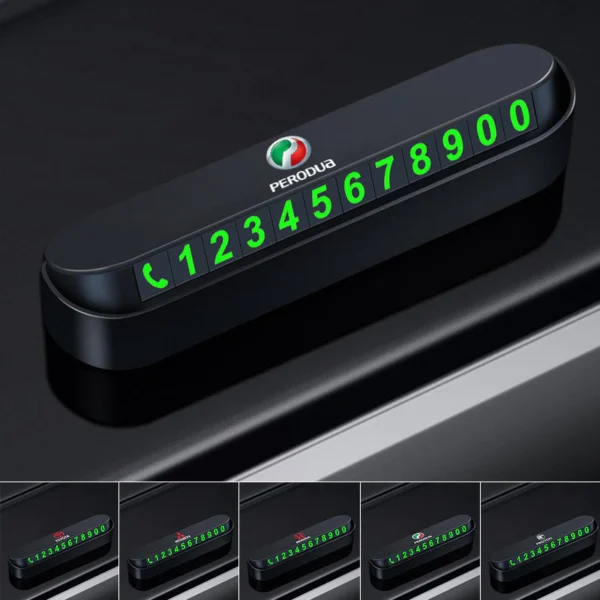Ready Stock Temporary Parking Card Night Florescent Sticker Plate Telephone Phone Number Car Accessories