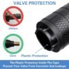 Tire Valve Stem Caps, Black, 4 pcs/Pack, Anodized Aluminum Tire Valve Cap Set
