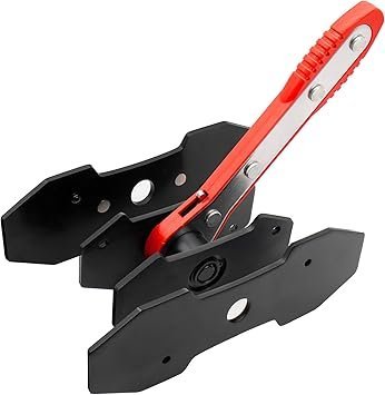 619Vyp6OJtL._AC_SY355_.jpg Brake Caliper Press Tool Car Ratcheting Brake Caliper Piston Spreader Press Tool with 2 pcs Steel Plates Red