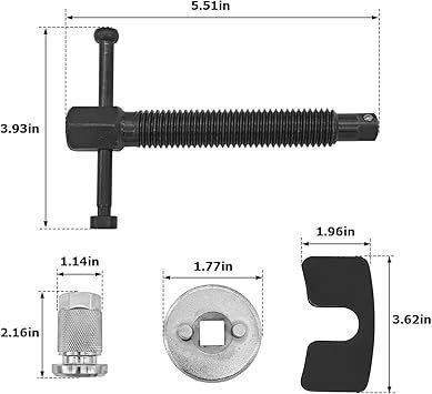 Car Brake Piston Wind Back Tool 3pcsSet Brake Caliper Piston Rewind Tool Auto Rear Brake Pad Wind Back Tool Brake Caliper Wind Back Tool for Replacement of Rear Brake Pad