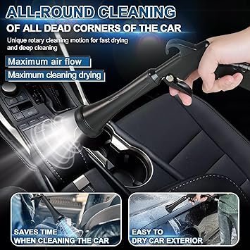 Car Detailing Cleaning GunCar Detailing Kit Interior CleanerHigh Pressure Blower GunCar Detailing Tools for Car Quickly Blasts Dirt and Dust Works with Air