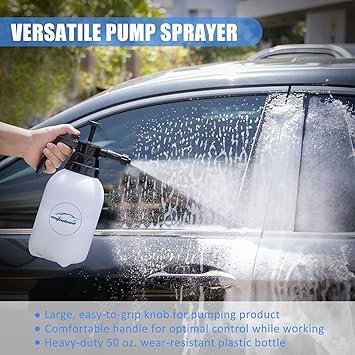 81YDyiEJHuL._AC_SY355_.jpg AUTODECO 23Pcs Car Detailing Kit Wash Cleaning Kits with Pump Foam Sprayer Wash Brush Large Wash Mitt Towels Complete Interior Exterior Car Detailing Supply Set Blue